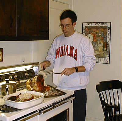 Carving the turkey